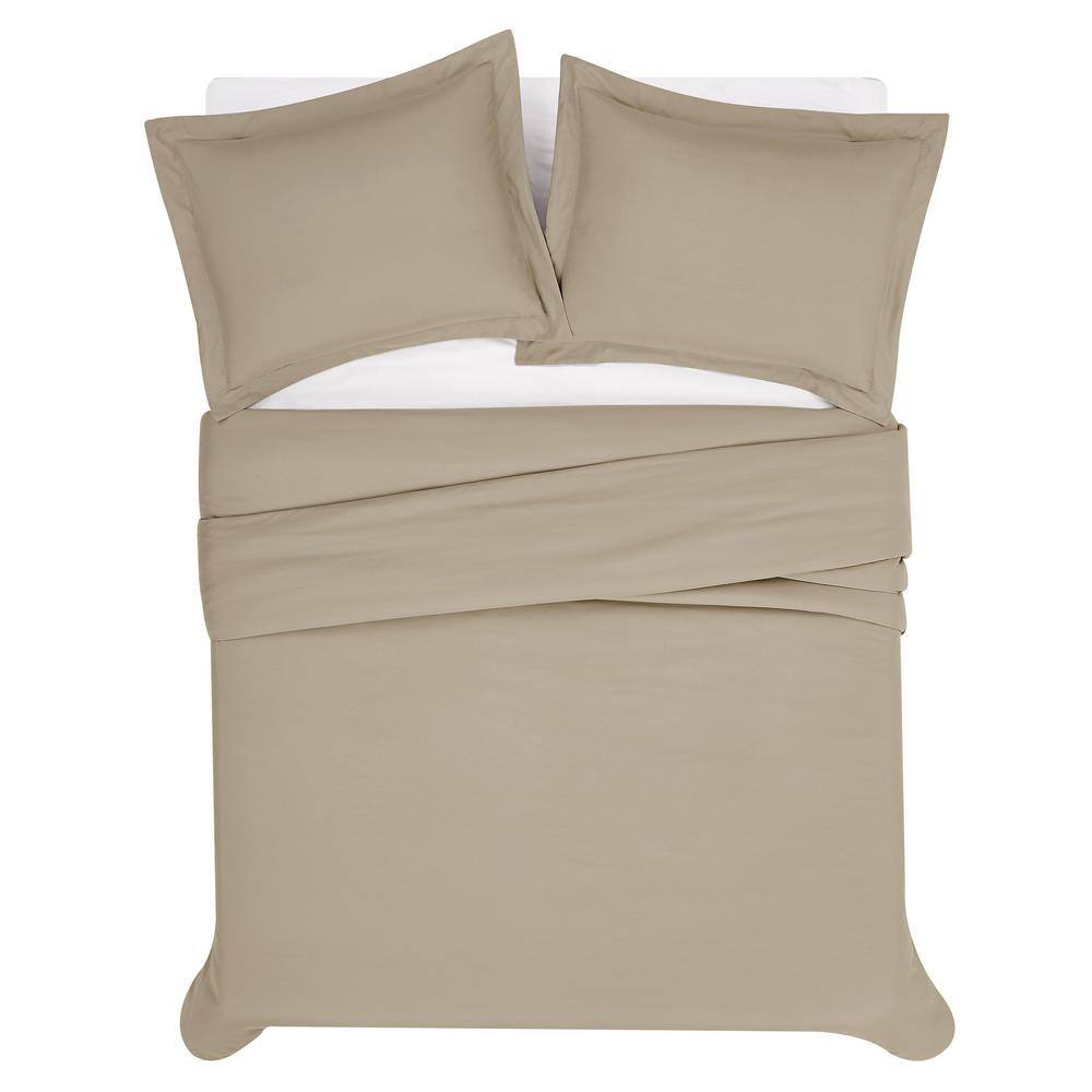 Khaki Twin/Twin XL Microfiber Bedspread Cover