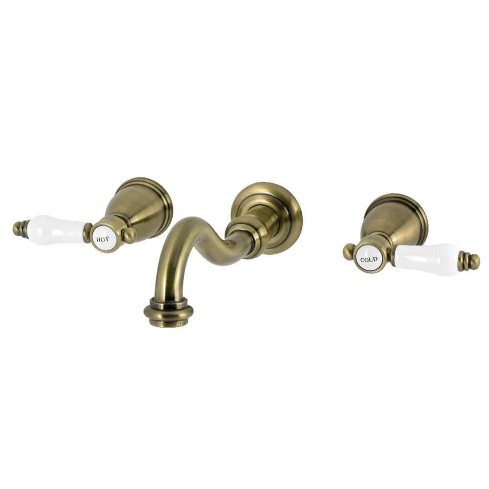 Bel-Air 2-Handle Wall-Mount Bathroom Sink Faucet in Antique Brass price history on PriceWatchPro