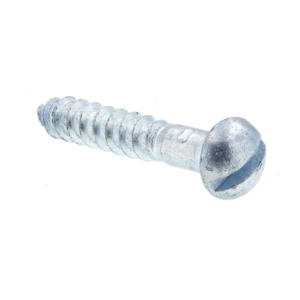 50-Pack #8 X 5/8 in Slotted Drive Zinc Plated Steel Round Head Prime-Line 9210612 Wood Screws 