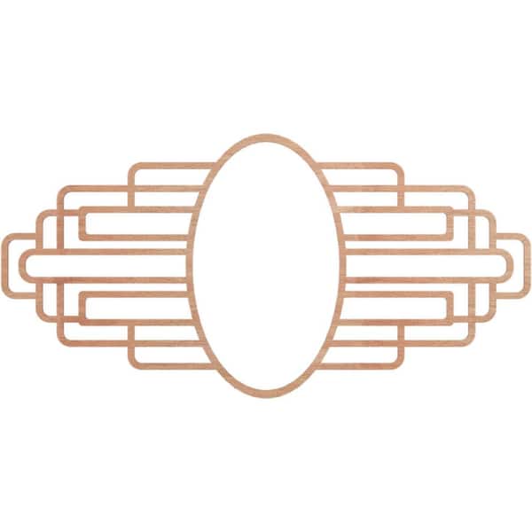 Ekena Millwork 30 in. x 11 in. x 0.375 in. Wood Medallion Moulding