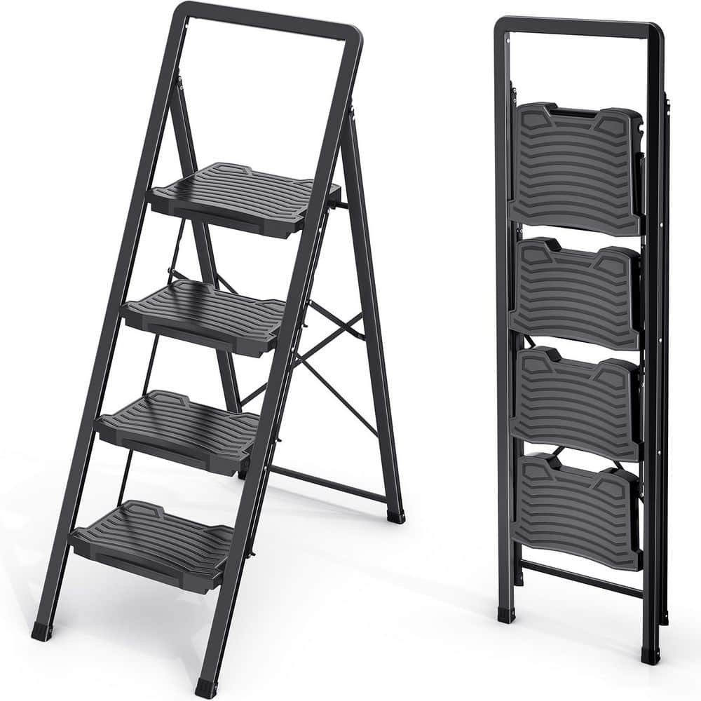 3.4 ft. Metal Folding Step Ladder (8 ft. Reach) with Anti-slip Pedals 800 lbs. Load Capacity Type IAA Duty Rating price history on PriceWatchPro