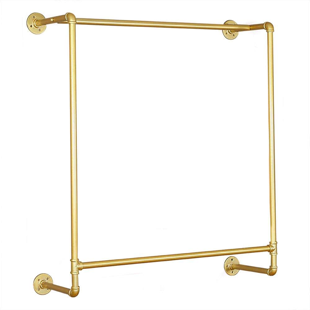 Gold Iron Wall Mounted Clothes Rack 41.33 in. W x 44.48 in. H price history on PriceWatchPro