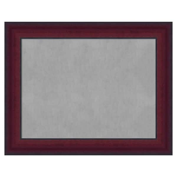 Amanti Art Canterbury Cherry 29 in. x 23 in. Framed Magnetic Board