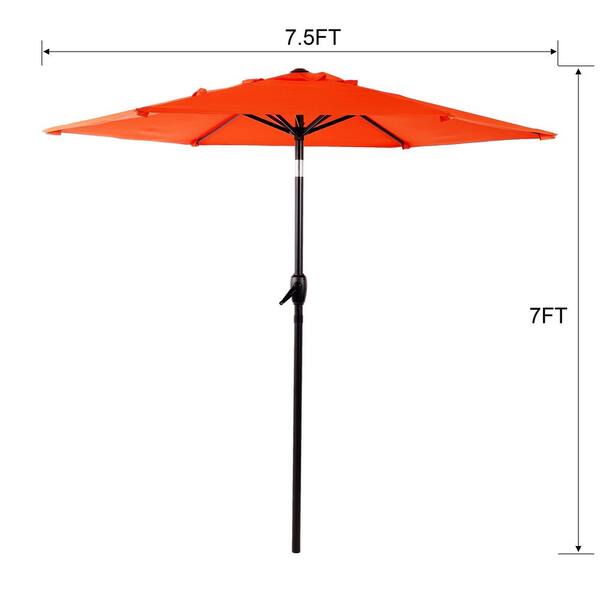 7 ft orange patio umbrella MASTERCANOPY 7.5ft with Solar Lights, and how can a comfortable patio be without a decent patio umbrella Superjoe Orange Lighted Round Patio