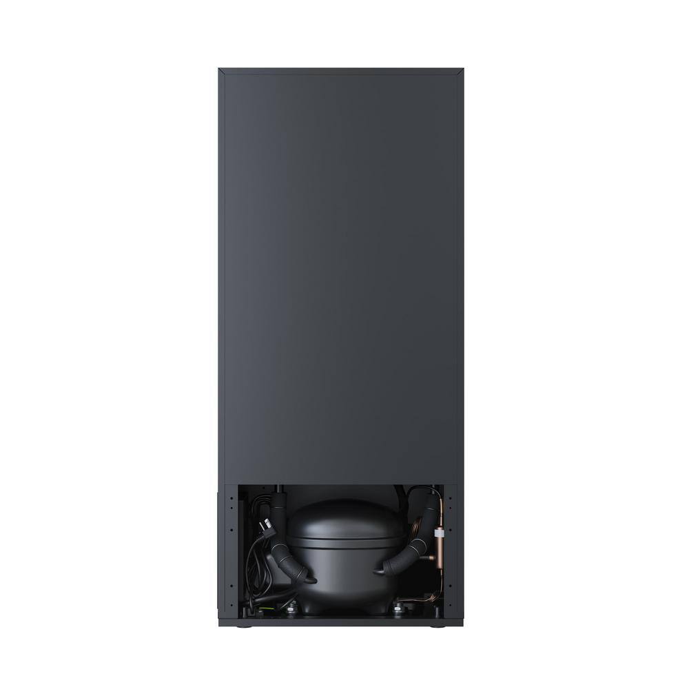 15" Black Stainless Steel Beverage Center with Glass Shelves