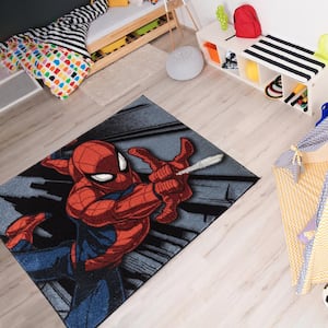 Spider Man Multi-Colored 3 ft. x 5 ft. Indoor Polyester Area Rug