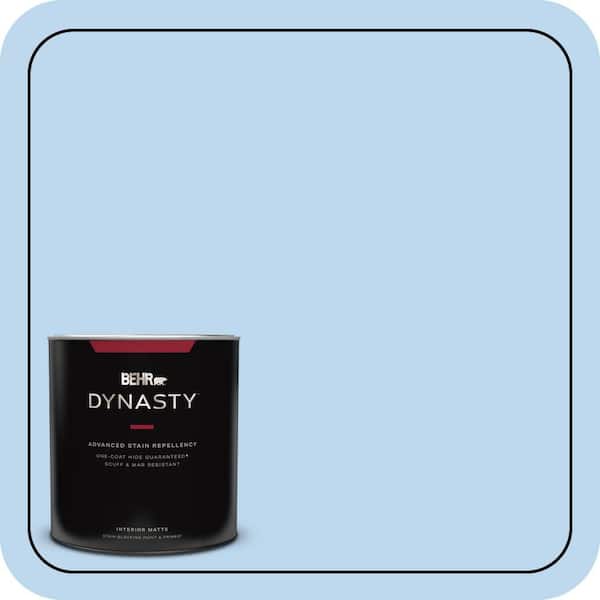BEHR DYNASTY 1 qt. #P520-1 First Rain Matte Interior Stain-Blocking Paint & Primer