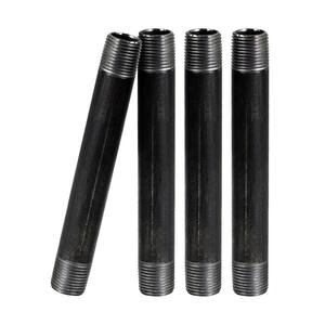 Black Steel Pipe, 2-1/2 in. x 11 in. Nipple Fitting (Pack of 4)