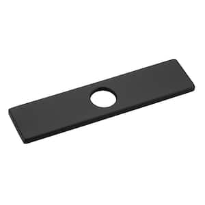 10 in. Stainless Steel Escutcheon Plate in Matte Black