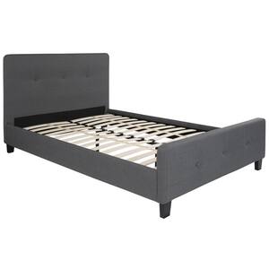 Dark Grey Full Platform Bed