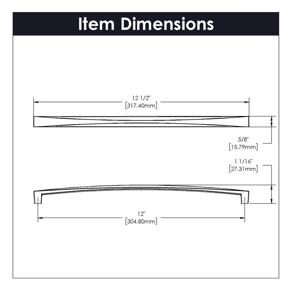 Satin Nickel 12-inch Modern Cabinet Handle with Mounting Hardware