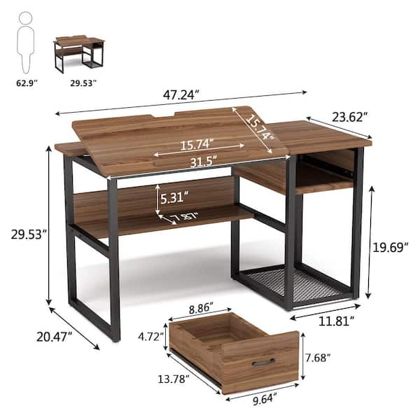 Blick Portable Drafting and Drawing Table, Brown