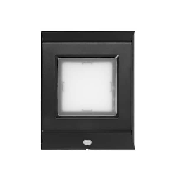 Globe Electric 10- Watt Equivalent Slim Black 1000 LM Hardwired Automatic Dusk to Dawn Outdoor Integrated LED Flood Security Area Light