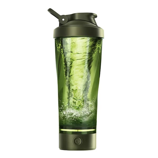 Green Electric Protein Shaker Bottle, Made with Tritan 24 oz Vortex Portable Mixer Cup/USB Rechargeable Shaker Cup