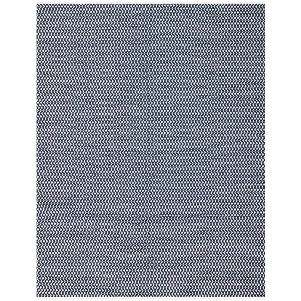 Safavieh Boston Collection BOS685D Handmade Flatweave Cotton Area Rug Navy 9' x 12' Safavieh Boston Collection BOS685D Handmade Flatweave Cotton Area Rug Navy 9' x 12'