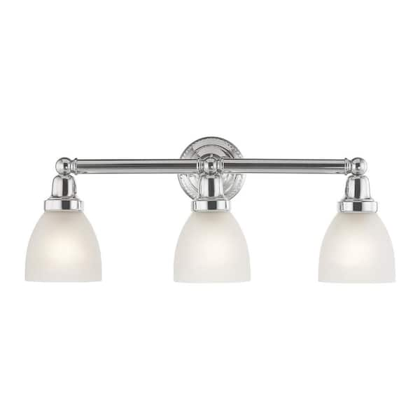 Livex Lighting Classic 3 Light Polished Chrome Bath Vanity Light