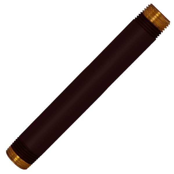 1/2 in. x 1/2 ft. IPS Lead-Free Brass Pipe Nipple in Oil Rubbed Bronze