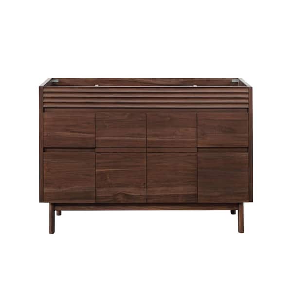 Carina 48 in. Bath Vanity Cabinet without Top in Coffee Teak Assembled