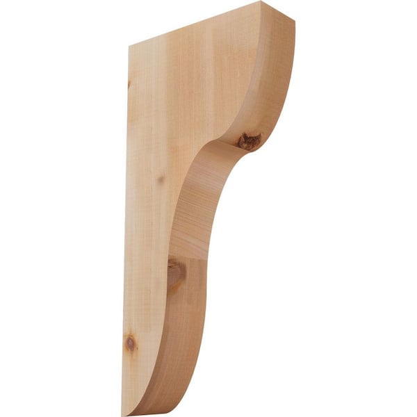 Ekena Millwork 3-1/2 in. x 10 in. x 22 in. Western Red Cedar Carmel Smooth Corbel