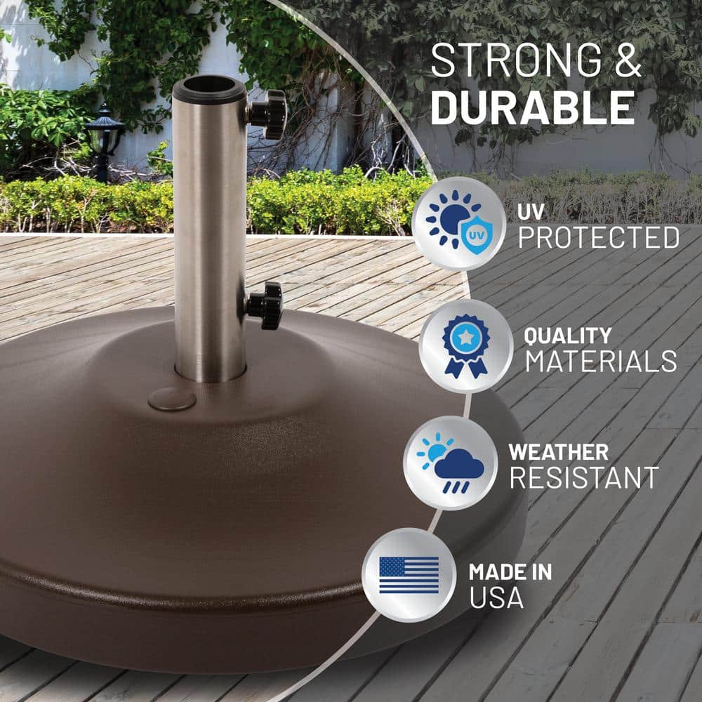 Bronze Metal Wheeled Free Standing Umbrella Base