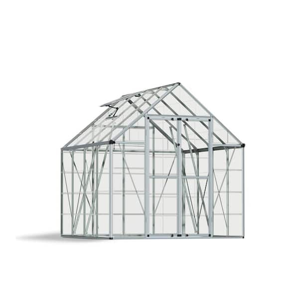 CANOPIA by PALRAM Snap and Grow 8 ft. x 8 ft. Silver/Clear DIY Greenhouse Kit