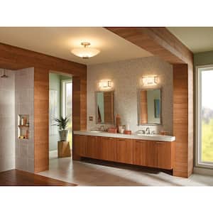 Hendrik 24 in. 4-Light Olde Bronze Hallway Contemporary Semi-Flush Mount Ceiling Light with Satin Etched Umber Glass