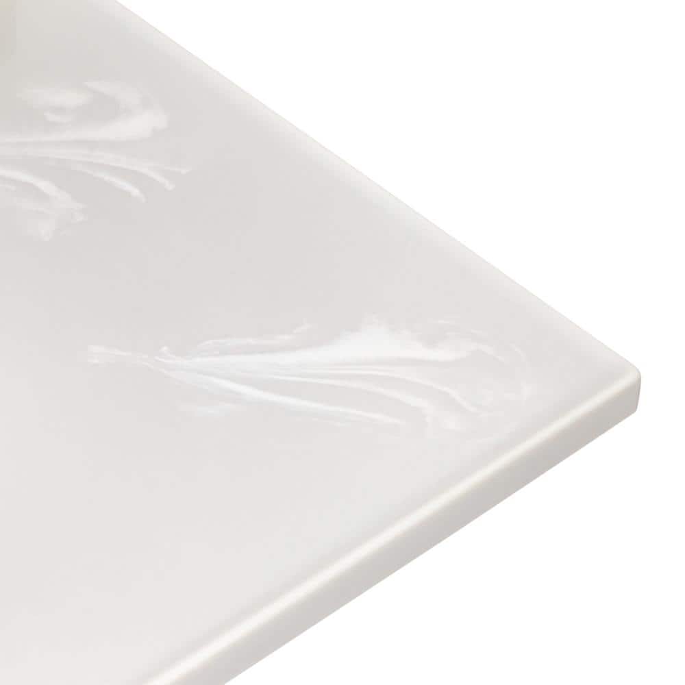 Ivory Swirl Cultured Marble Vanity Top with Backsplash, 31-Inch