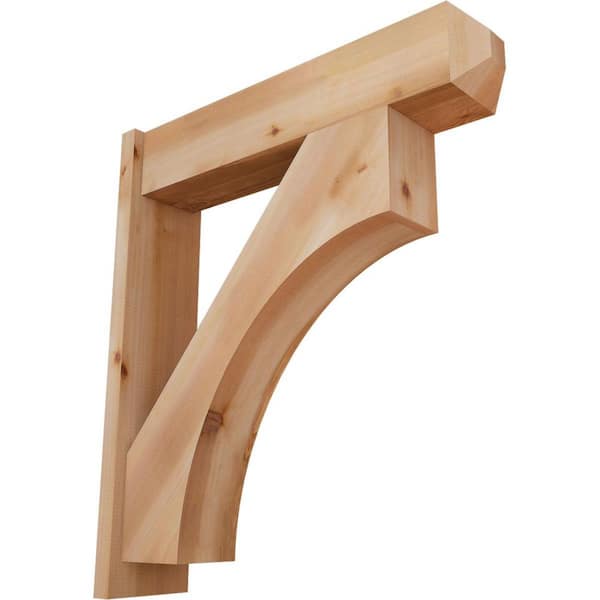 Ekena Millwork 8 in. x 36 in. x 32 in. Western Red Cedar Westlake Craftsman Smooth Outlooker