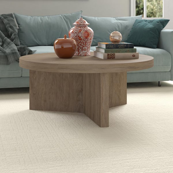 Meyer&Cross Holm 36 in. Antiqued Gray Oak Round MDF Top