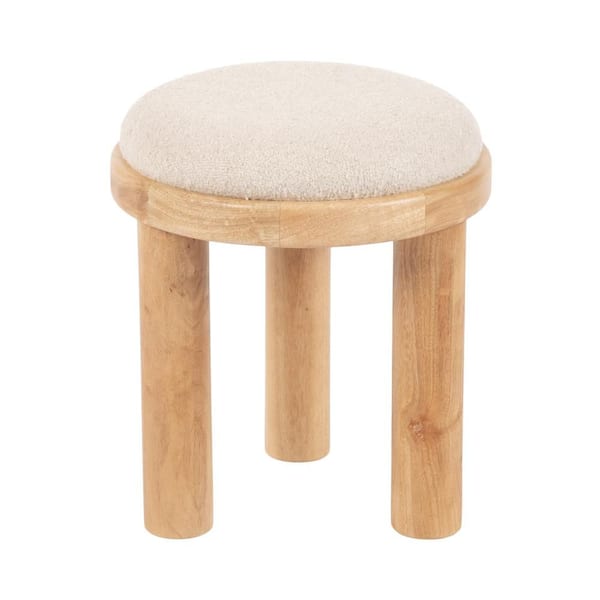 Zoda Natural Wood Round Accent Small (Under 22 in.) Ottoman