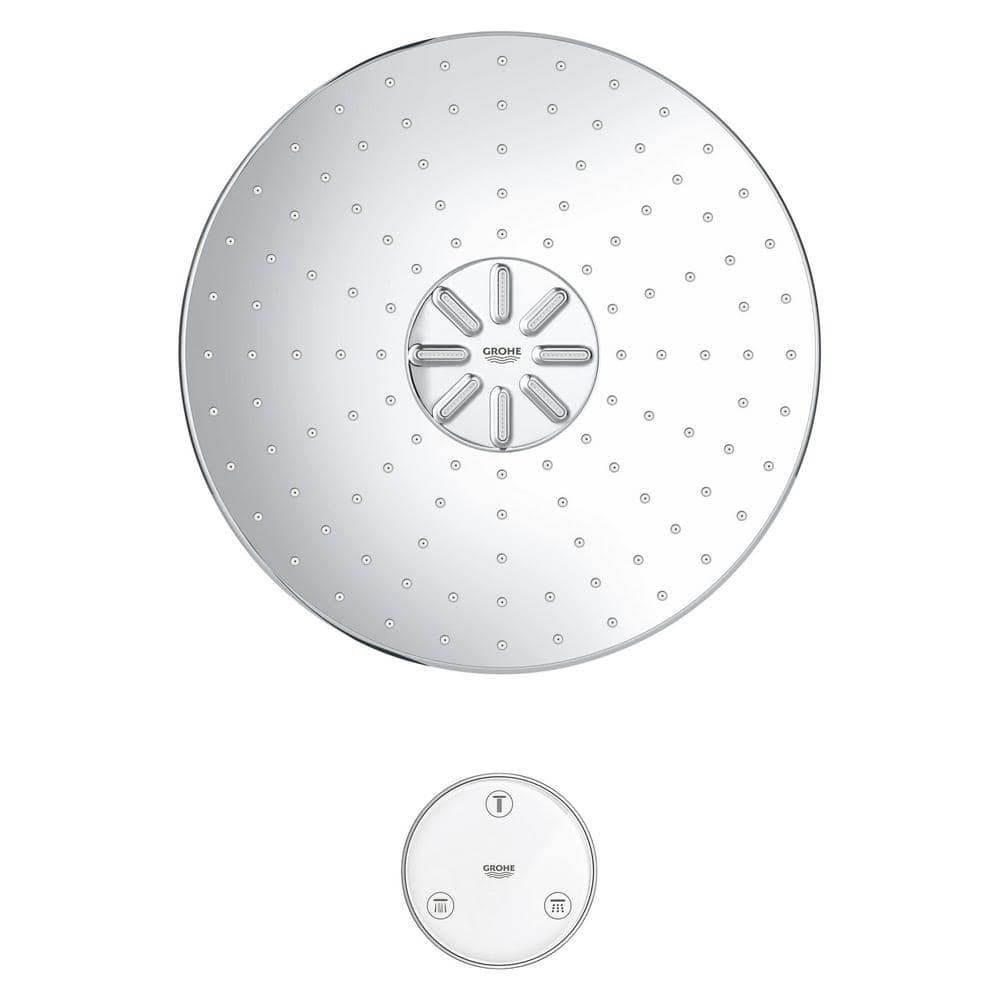 Pulse Rain 12" Chrome Wall-Mounted Adjustable Shower Head