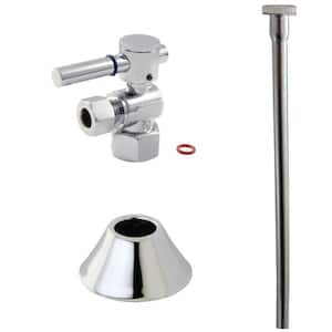 Trimscape Lever 1-Handle Toilet Trim Kit with Supply Line and Flange in Polished Chrome