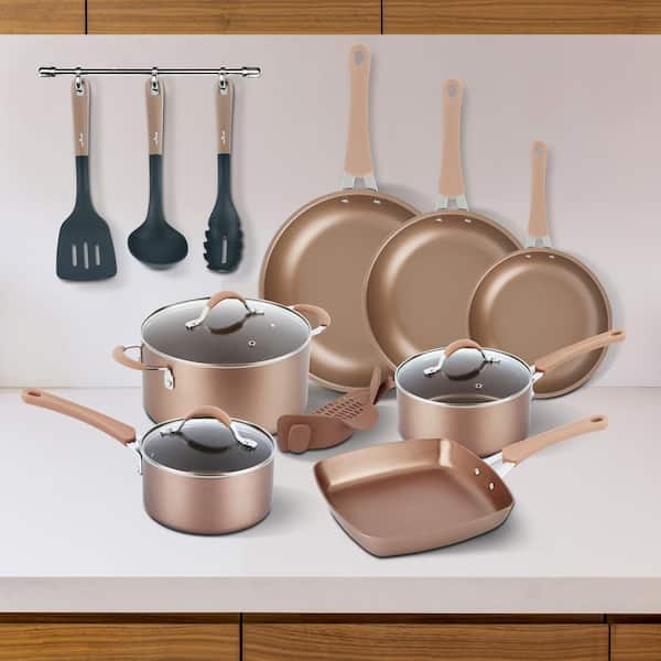 14-Piece Reinforced Forged Aluminum Non-Stick Cookware Set