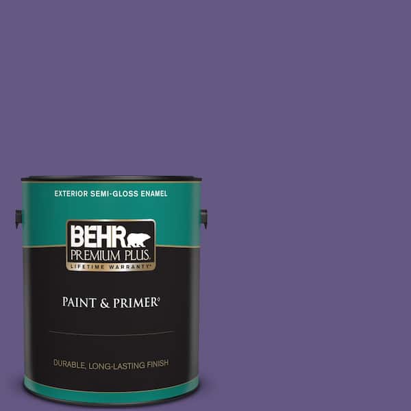 BEHR PREMIUM PLUS 1 gal. #640B-7 Berry Jam Semi-Gloss Enamel Exterior Paint & Primer