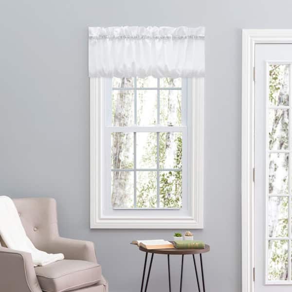 Stacey 15 in. L Polyester/Cotton Balloon Valance in White