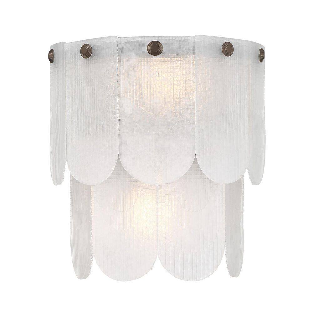 Ashton 12 in. W x 13 in. H 2-Light Mediterranean Bronze Transitional Dimmable Wall Sconce price history on PriceWatchPro