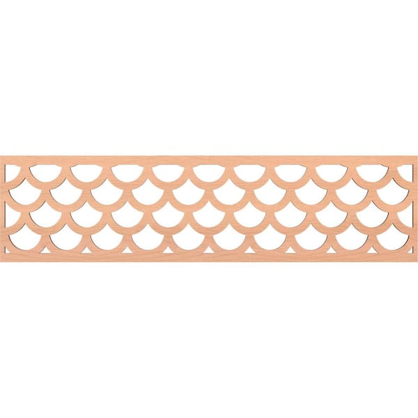 Ekena Millwork Hudson Fretwork 0.25 in. D x 47 in. W x 12 in. L Alder Wood Panel Moulding
