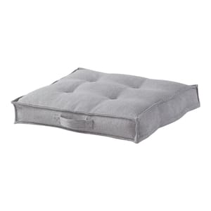 Milo Medium Cement Square Tufted Polyester Pillow Dog Bed