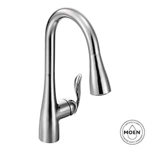 Arbor Single-Handle Pull-Down Sprayer Kitchen Faucet with Power Boost in Chrome