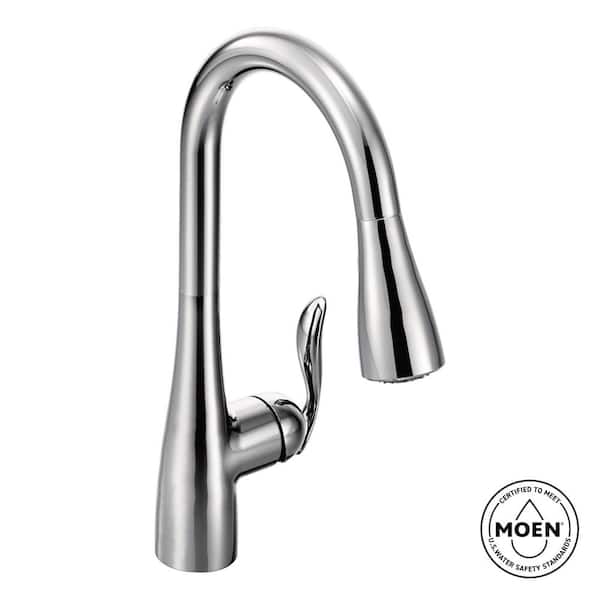 Arbor Single-Handle Pull-Down Sprayer Kitchen Faucet with Power Boost in Chrome