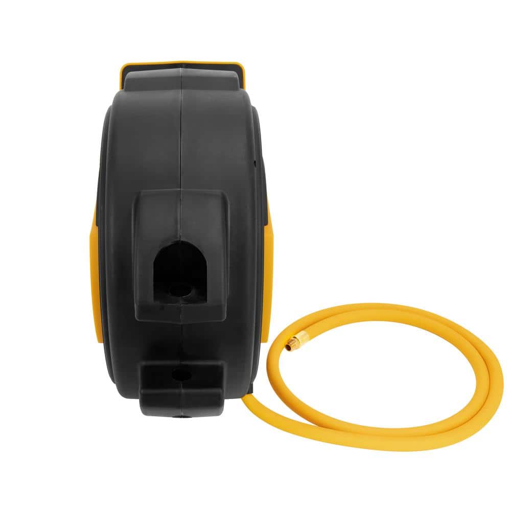 DEWALT 3/8" x 50' Black and Yellow Enclosed Hose Reel