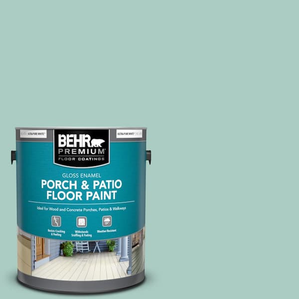 BEHR PREMIUM 1 gal. #M440-3 Baby Aqua Gloss Enamel Interior/Exterior Porch and Patio Floor Paint