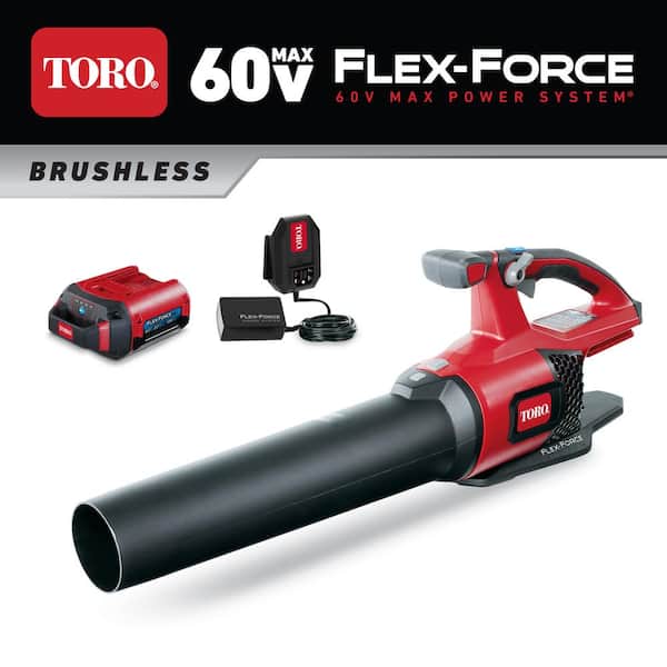 Toro 51821 60-Volt Max Lithium-Ion Brushless Cordless 110 MPH 565 CFM Leaf Blower - 2.0 Ah Battery and Charger Included - 1
