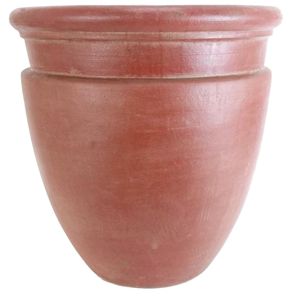 PR Imports 22.5 in. Dia Rust Clay Tall Outdoor Copa Planter