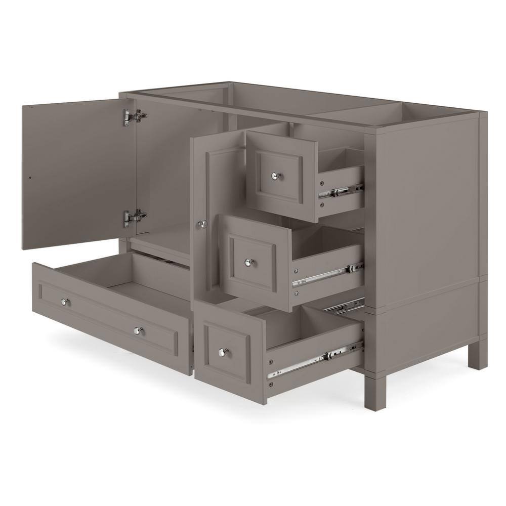 48" Williamsburg Gray Double Freestanding Vanity Cabinet