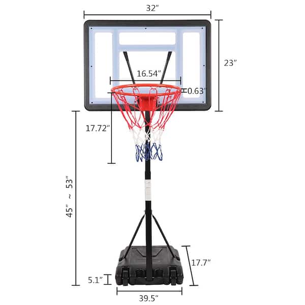 basketball hoop height in meters