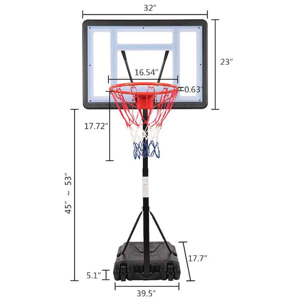 Basket ball shop hoop height