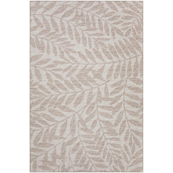 Addison Rugs Yuma Beige 10 ft. x 14 ft. Geometric Indoor/Outdoor Washable Area Rug