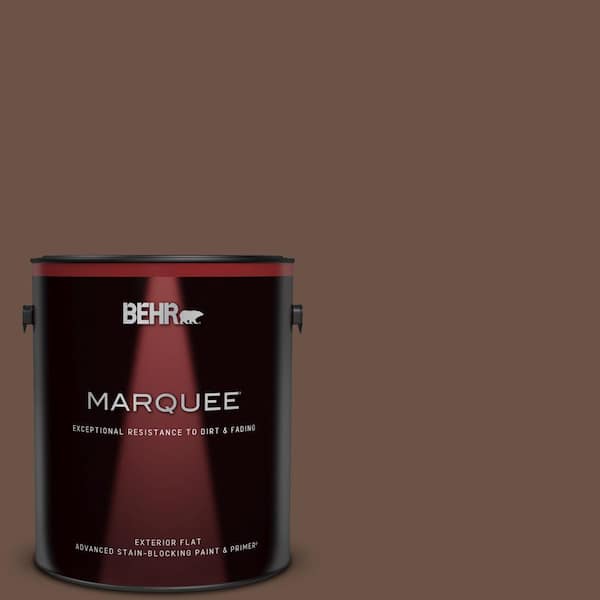 BEHR MARQUEE 1 gal. #MQ2-05A Authentic Brown Flat Exterior Paint & Primer