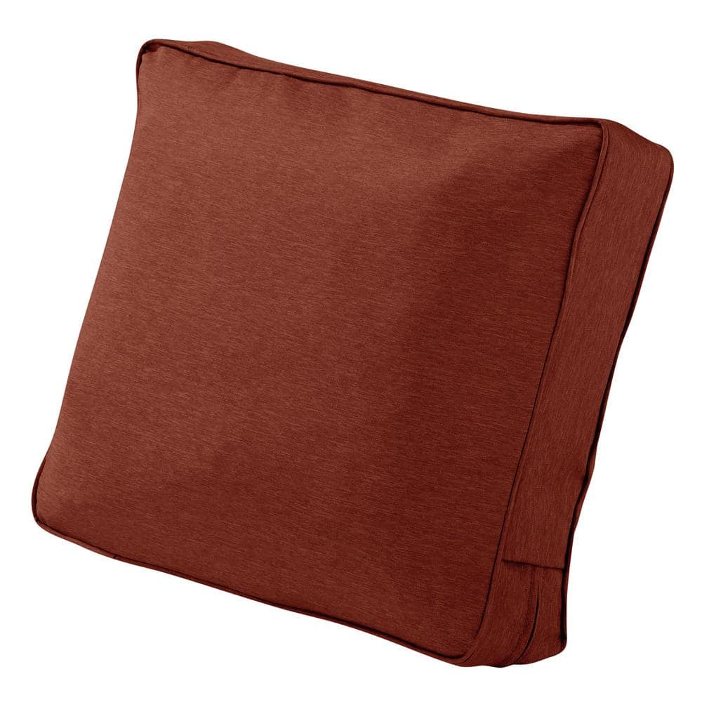 Classic Accessories Montlake 23 in. W x 20 in. H x 4 in. T Outdoor Lounge Chair/Loveseat Back Cushion in Heather Henna